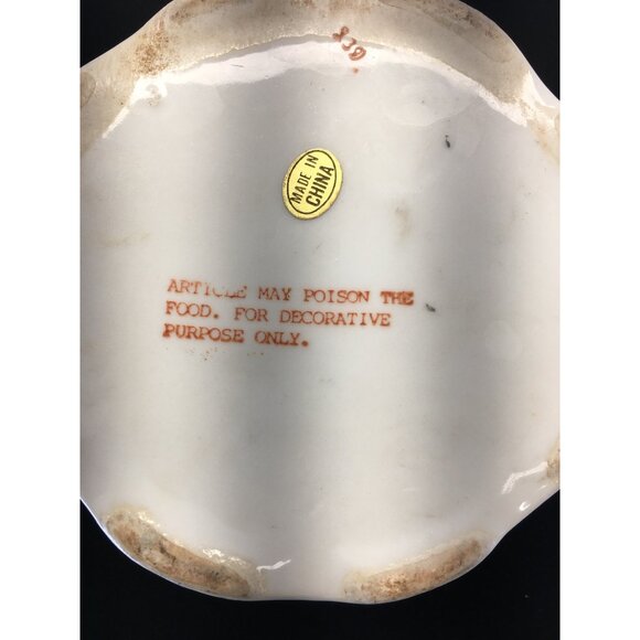 Vintage Japanese Ceramic Trinket Box with Lid Round Floral Design Decorative - Picture 10 of 12